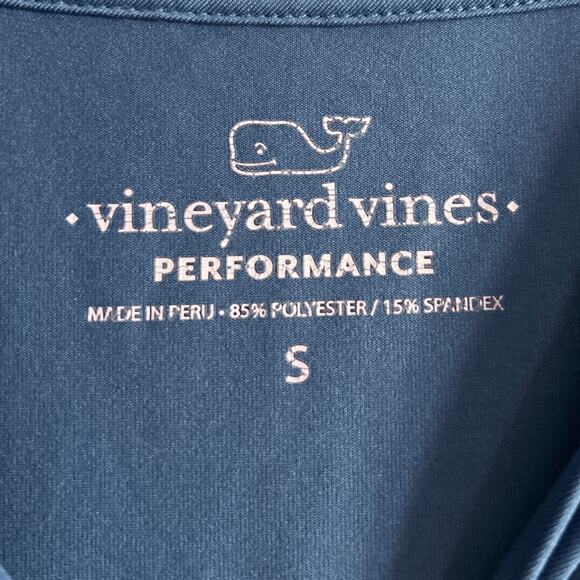 Vineyard Vines Men's Performance Tee Shirt Short Sleeve Crew Neck Small Blue - Picture 5 of 5